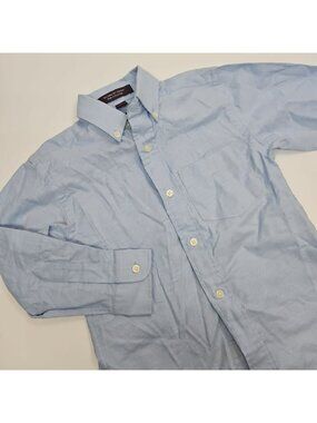 Nordstrom Boys Size 5 Blue Formal Dress Shirt Button Down Wedding Classic Preppy